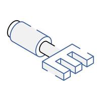 Check this isometric icon of rake vector