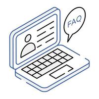 Trendy outline icon of a webinar vector