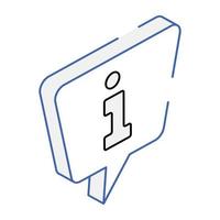 An icon of ask in outline design vector