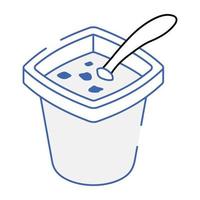 Well-designed isometric icon of soup bowl vector