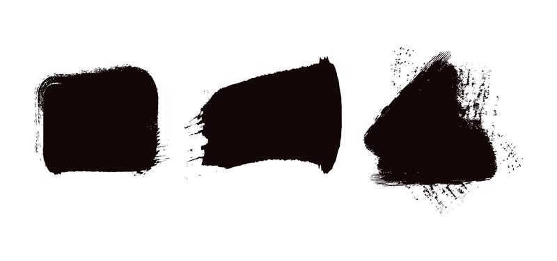 Vector paintbrush set, brush strokes templates. Grunge design elements for social media.