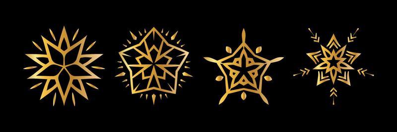 gold star icons vector eps 10