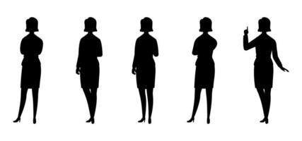 business woman silhouettes vector