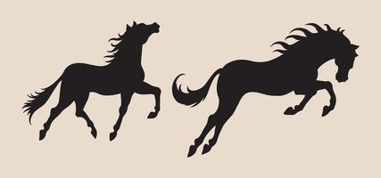 Black silhouette of horse vector
