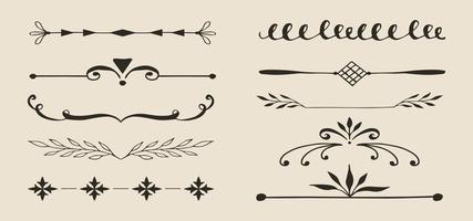 Set of dividers vector