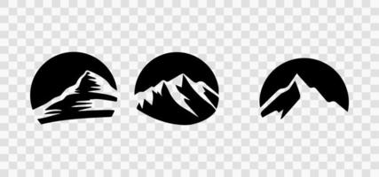 conjunto de logotipo de montaña vector