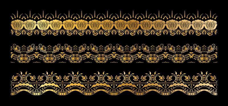 Gold border vector eps 10