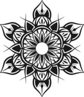 VECTOR MANDALA, BLACK AND WHITE