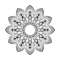 vector mandala, blanco y negro