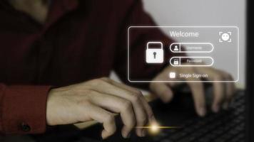 cybersecurity concept User Login Security and Encryption of Identity Secure access to users' personal data secure internet access cyber security photo