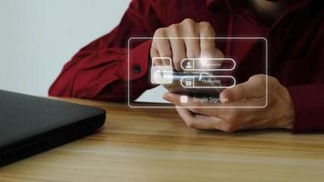cybersecurity concept User Login Security and Encryption of Identity Secure access to users' personal data secure internet access cyber security photo