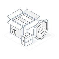 An icon of packaging isometric design vector