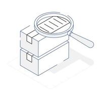 An icon of packaging isometric design vector