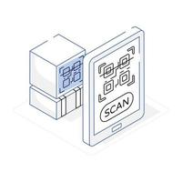 An icon of packaging isometric design vector