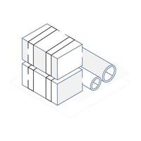 An icon of packaging isometric design vector