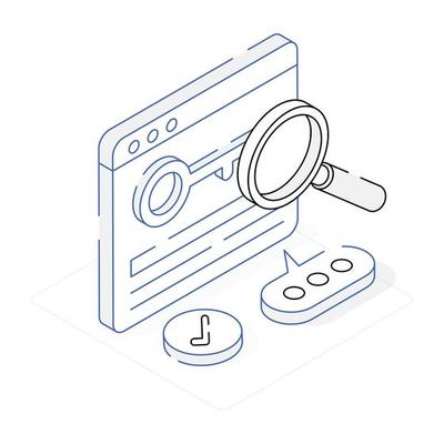 Take a look at this keyword search isometric icon