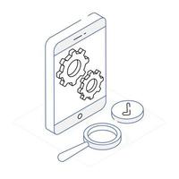 App development premium isometric icon vector