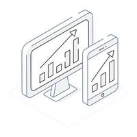 Check this business growth isometric icon