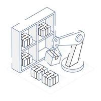 An icon of packaging isometric design vector