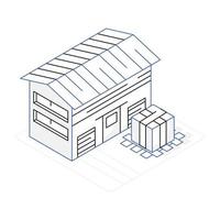 An icon of packaging isometric design vector