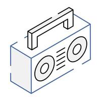 Download premium isometric icon of stereo vector