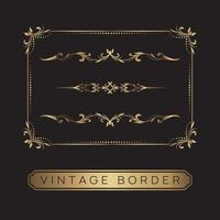 borde vintage, diseño de marco decorativo vector