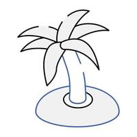 Get your hands on this isometric icon of palm tree vector