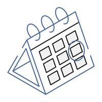 Creatively designed isometric icon of calendar vector