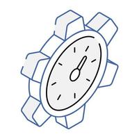 An editable isometric icon of time management vector