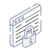An icon of website management isometric design vector