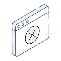 An icon of website management isometric design vector