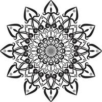 mandala vectorial, blanco y negro vector