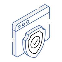 An icon of website management isometric design vector