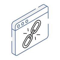 An icon of website management isometric design vector