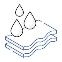 An icon of evaporation isometric vector