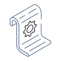 Trendy isometric icon of file management vector