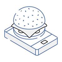 An editable isometric icon of online order vector