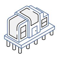 An icon of city building isometric design vector