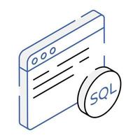 An icon of web language isometric vector