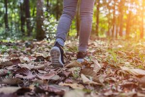 Women Sports Shoes and Meadows photo