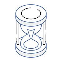 Creative isometric icon of sand timer vector