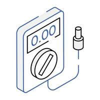 Download isometric icon design of voltmeter vector