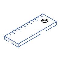 Trendy isometric icon of a ruler vector