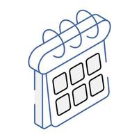 Check this isometric icon of calendar vector