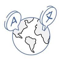 An isometric icon of global education vector