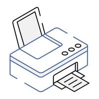 An isometric icon of laser printer in vector format