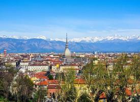 HDR Aerial view of Turin photo