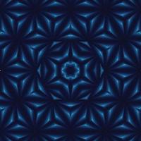 caleidoscopio fractal en fondo azul vector