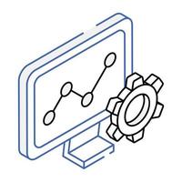 Creative isometric icon of software engineering vector