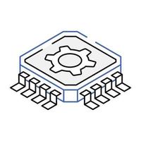 Electrical engineering icon in isometric design vector